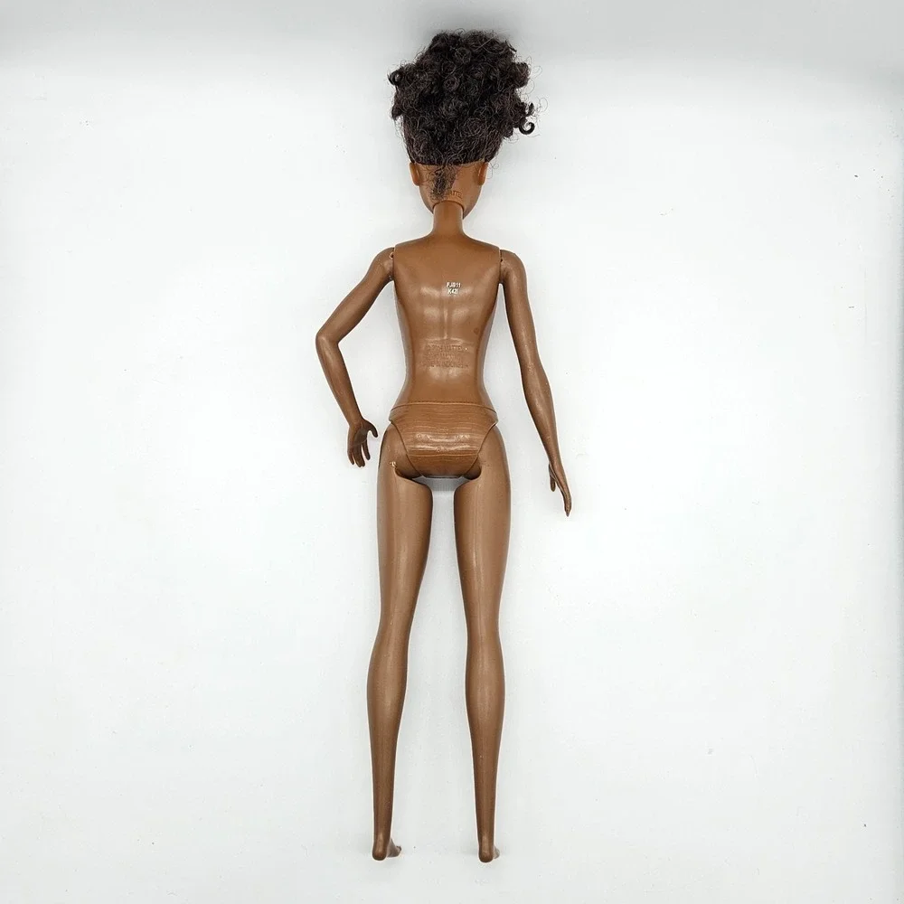 Barbie Fashionista Doll Dark Brown Curly Hair Afro Textured Brunette Body Mattel